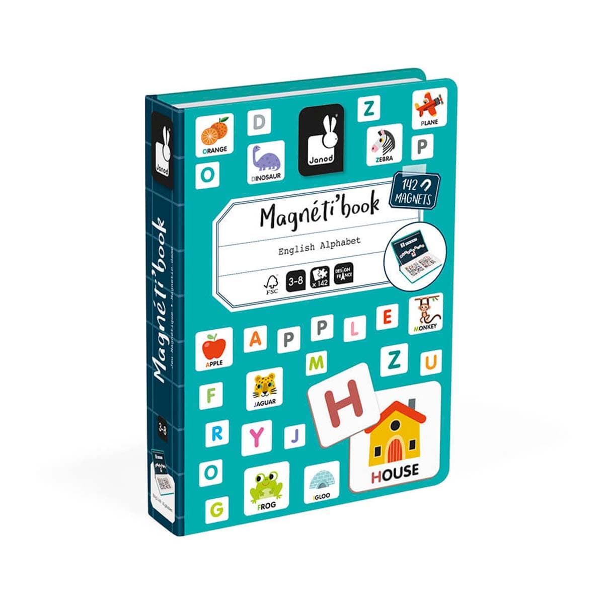 Magnéti' Book Alfabeto en Ingles +3 años  | Janod 2712