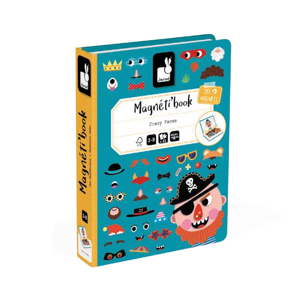 Magnéti' Book Crazy Faces Boys +3 años  | Janod 2716