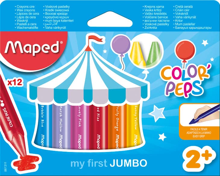 Crayones x12 colores Jumbo +12 meses  | MAPED CRA861311
