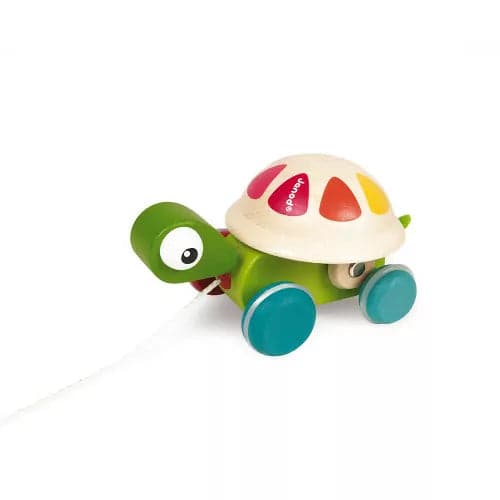 Zigolos Tortuga Sonajero de Arrastre (madera) + 12meses | Janod 8236