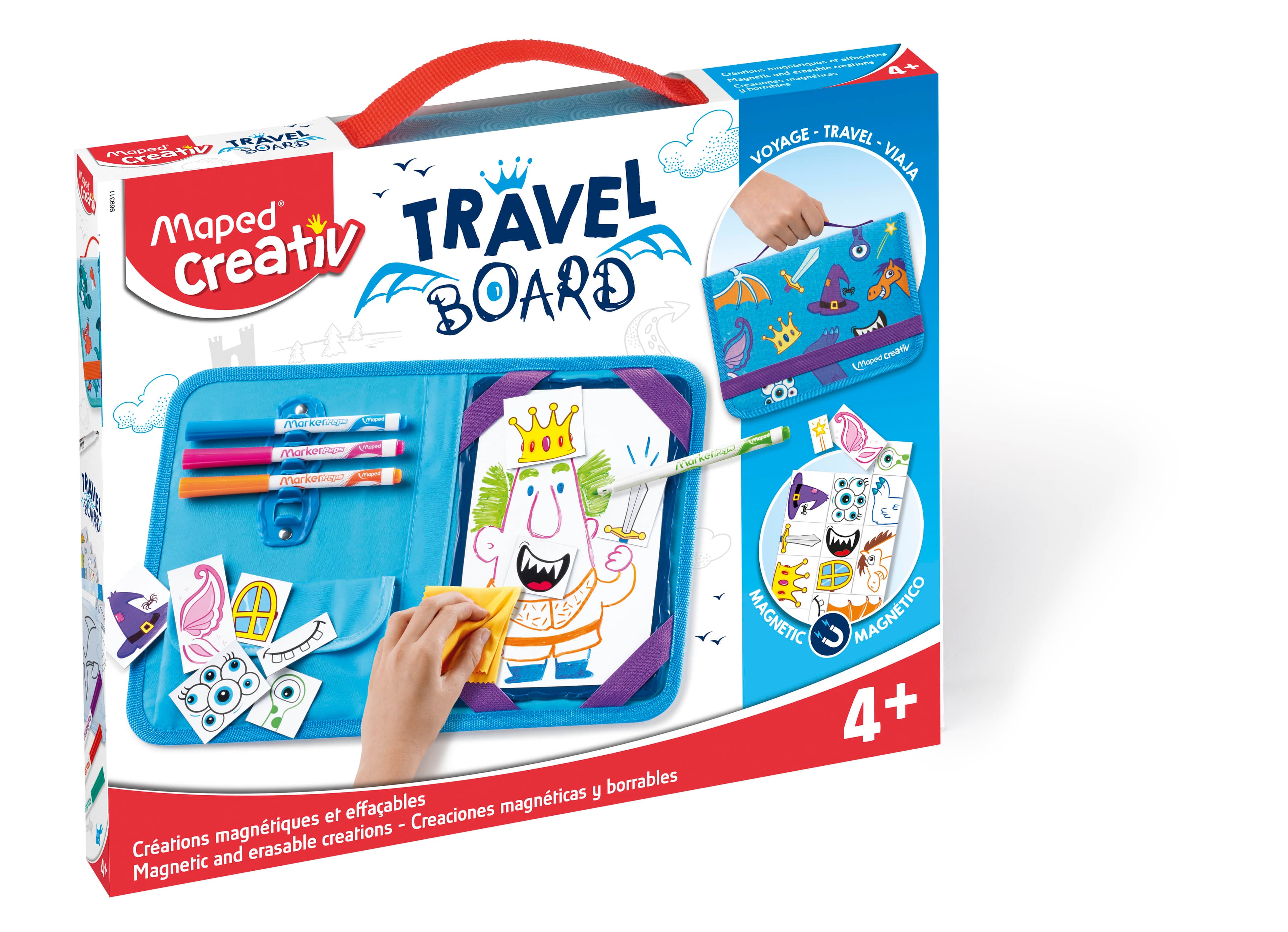 Maletín de Set creativo con pizarra para colorear +4 años | Maped 969311