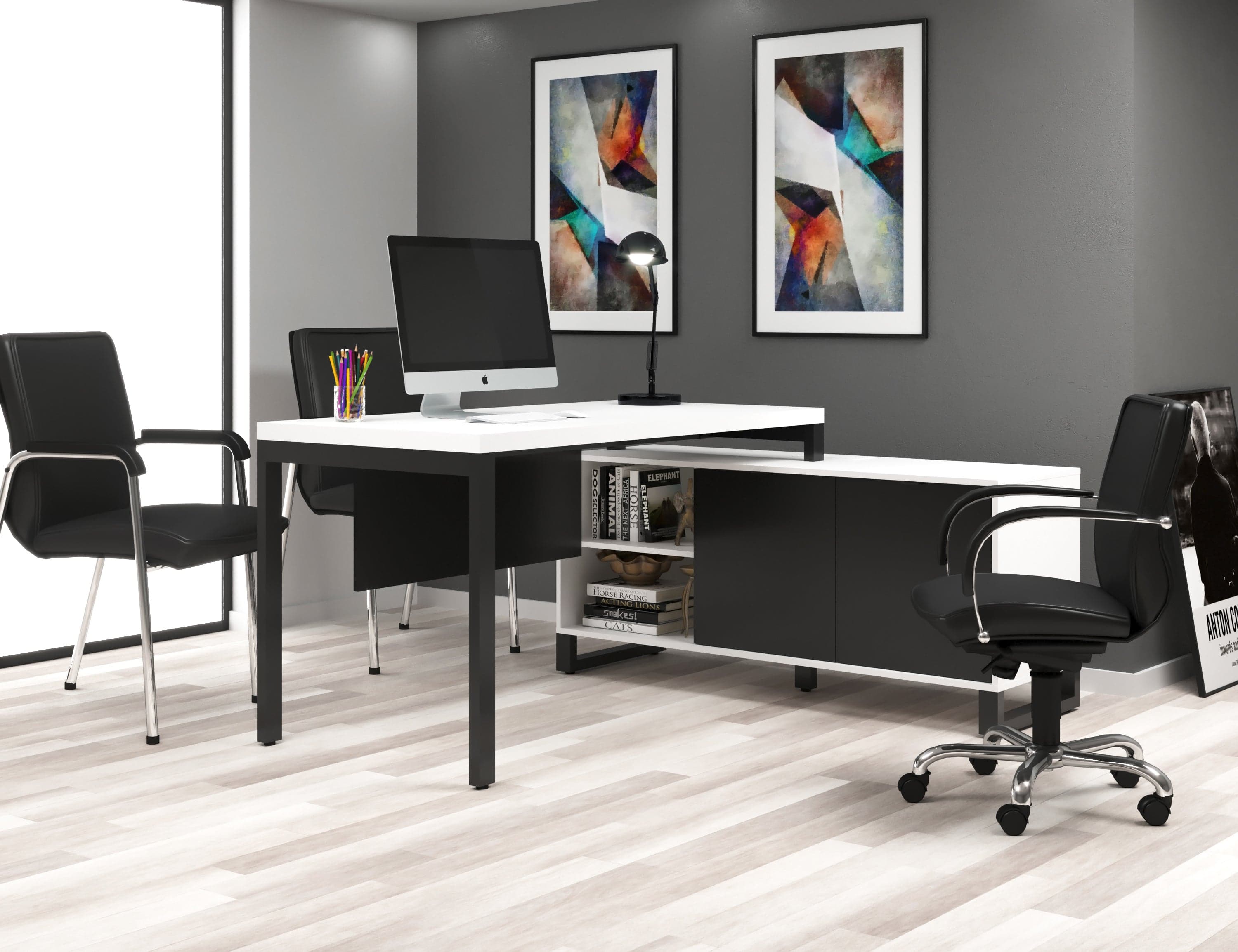 Escritorio & mueble en forma de L  | 25785