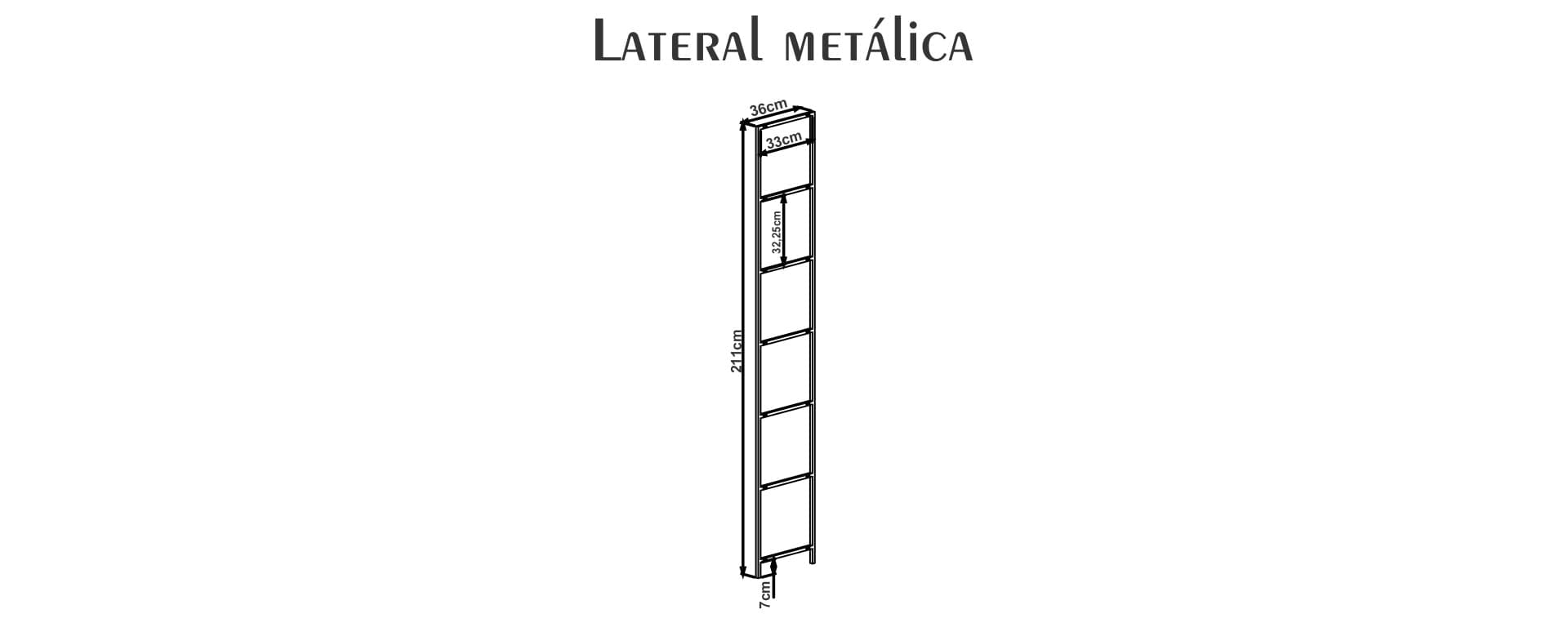 Lateral terminal Estanteria Modular  | 25712