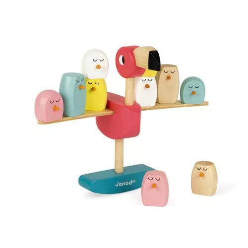 Juego de Equilibrio Flamenco Rosa Zigolos (madera) +3 años | Janod 8230