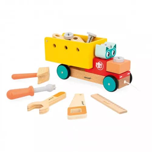 Camión de tracción Brico'Kids +2 años  | Janod 6451