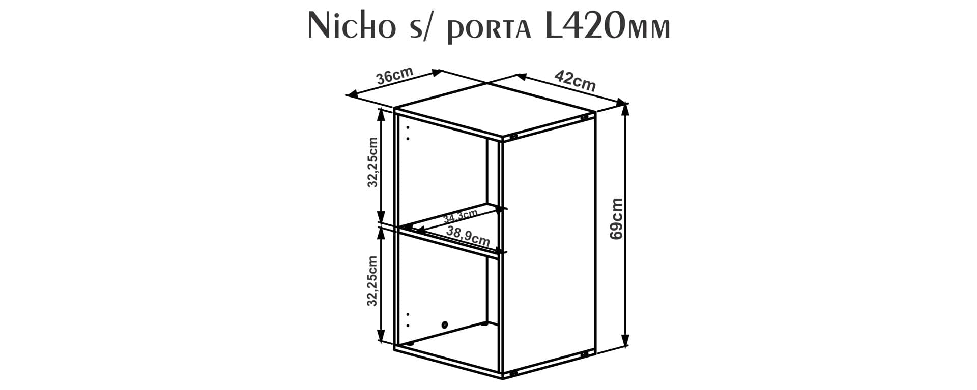 Nicho L420 Estanteria Modular  | 25720