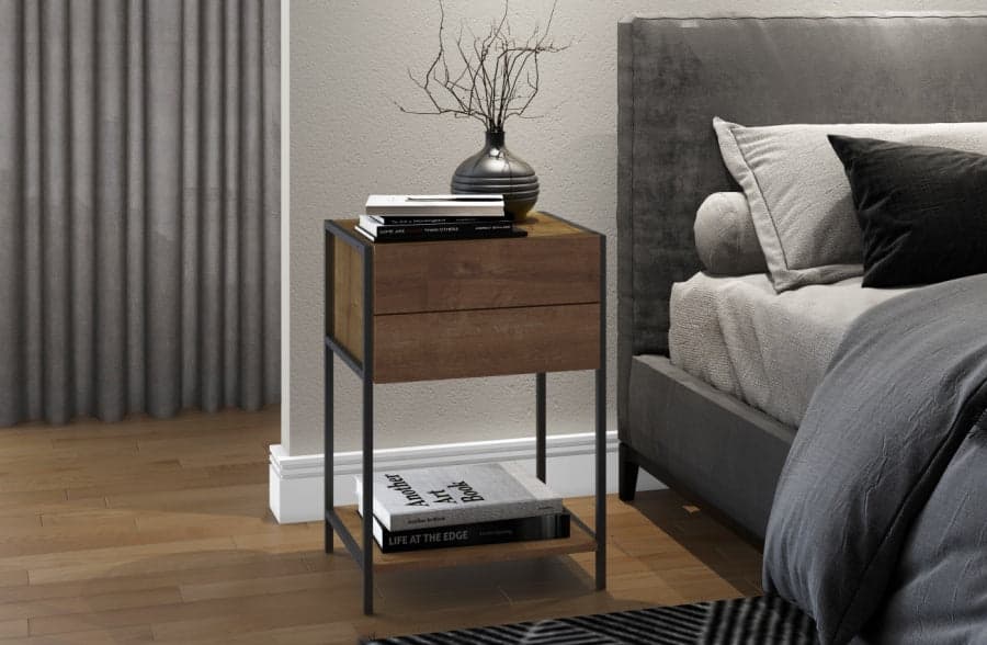 Mesa de Noche Linea Steel Quadra | 27855