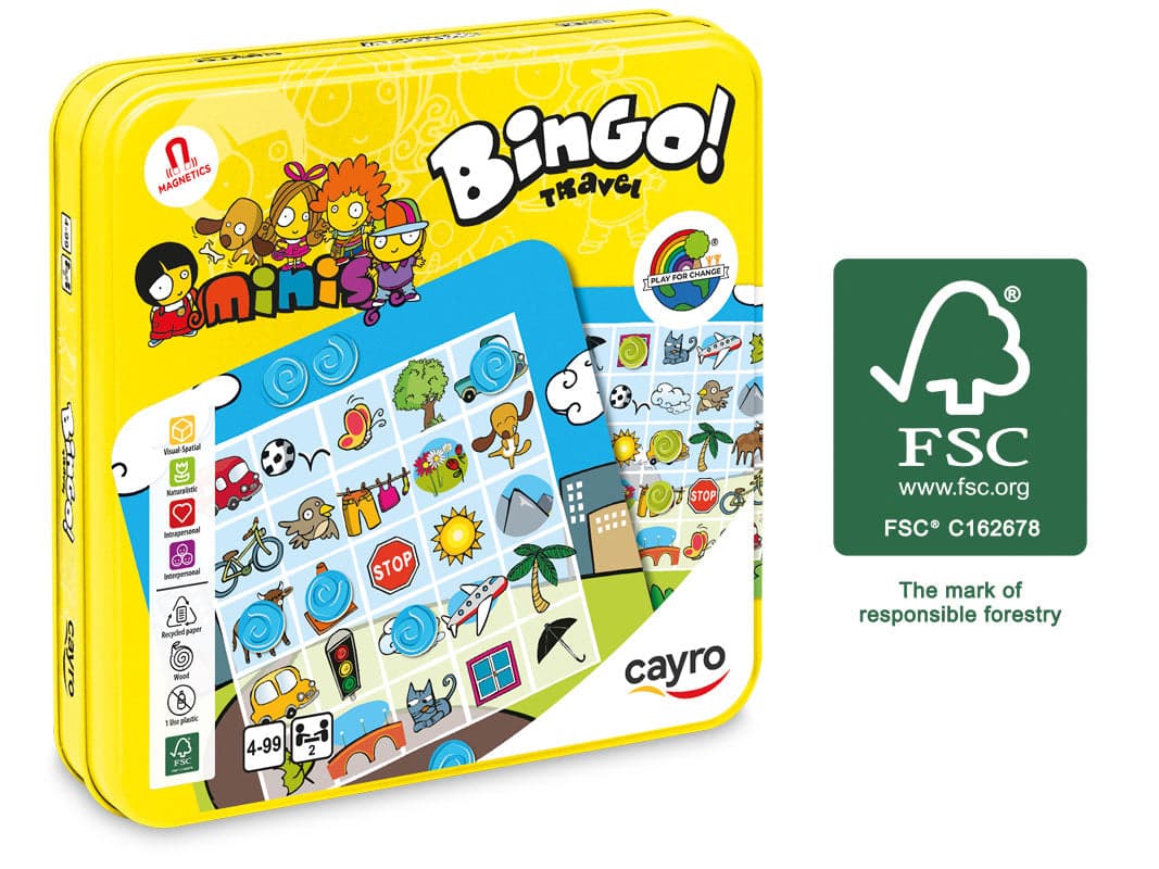 Bingo travel de madera +4 años | Cayro 772