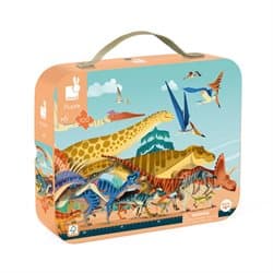 Puzle maletin  Dinosaurio 100Pcs +6 años  | Janod 2540