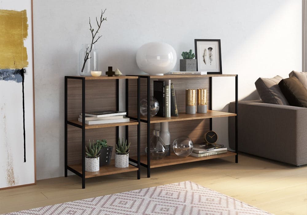 Biblioteca baja línea Steel Quadra (90cm) | 27868