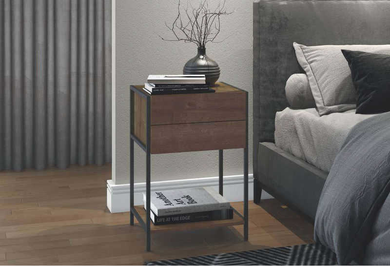 Mesa de Noche Linea Steel Quadra | 27855