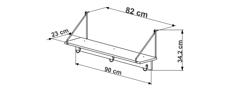 Repisa decorativa linea tube 27894