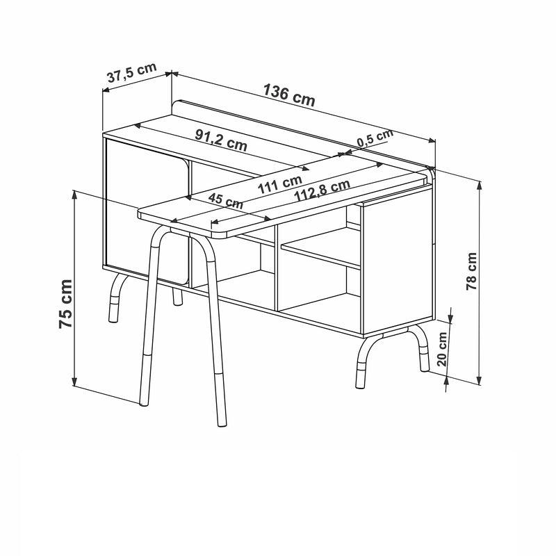 Escritorio dinámico en L | Linea Flexus  _ 28005