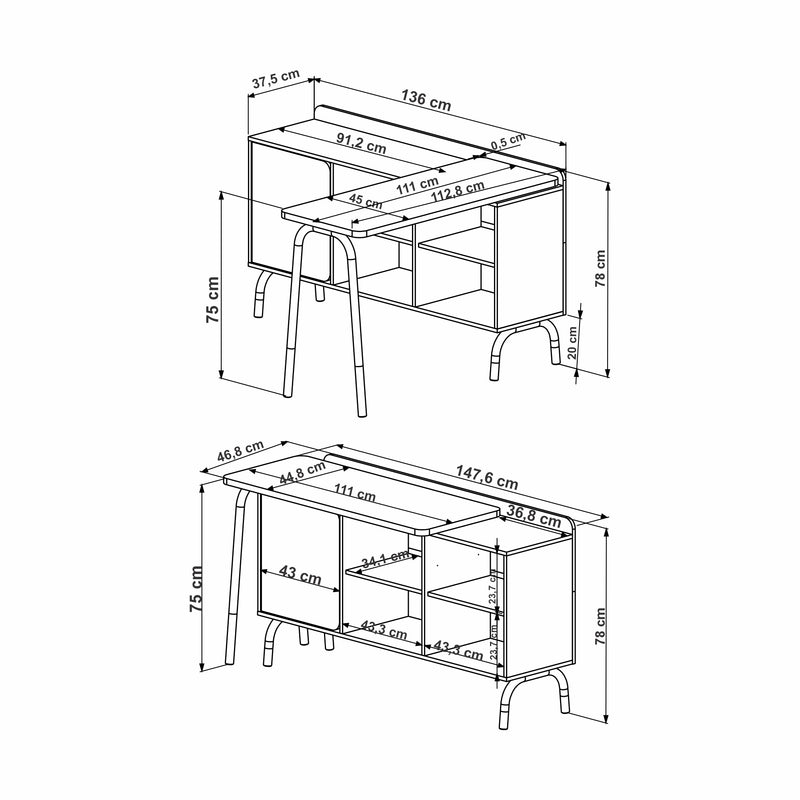 Escritorio dinámico en L | Linea Flexus  _ 28005