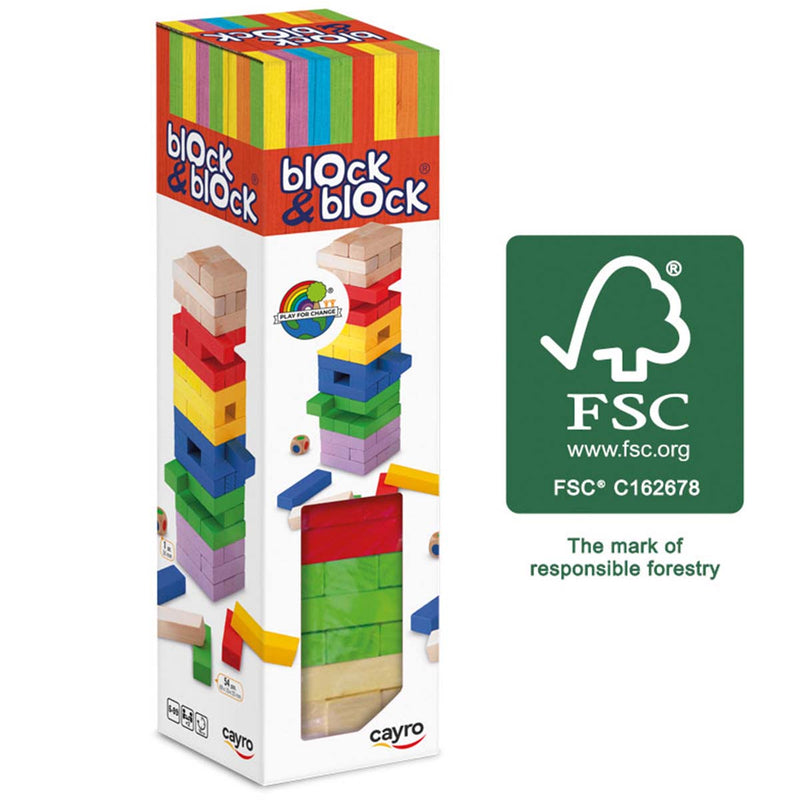 Block & Block colores 54 piezas  (+5 años) | Cayro 859