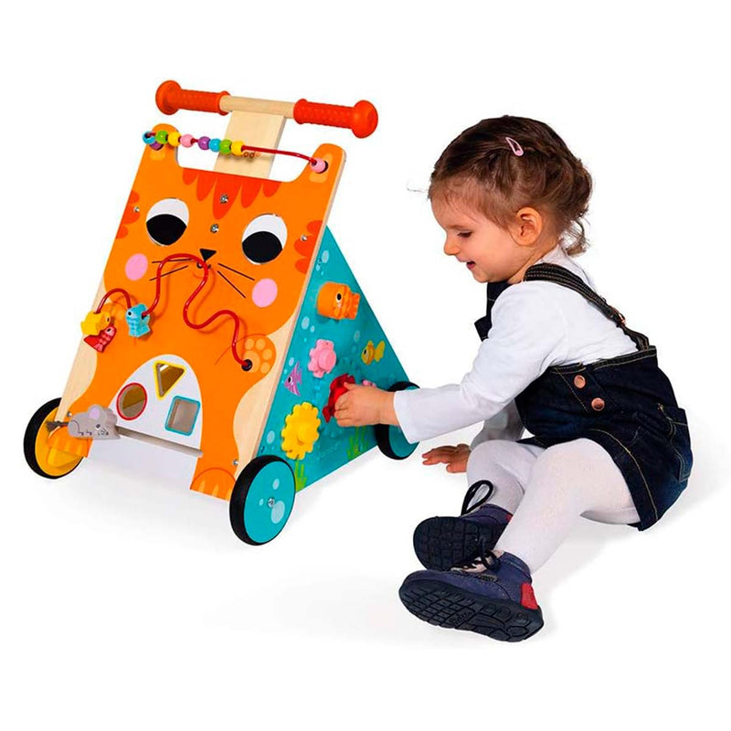 Carrito multiactividades de madera El Gato 1-3años | Janod 8005