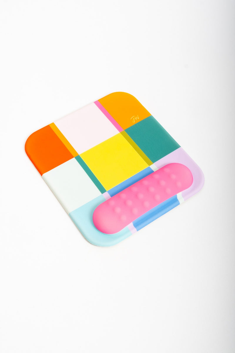 Mouse Pad COLOR BLOCK, con descanso de muñeca en gel