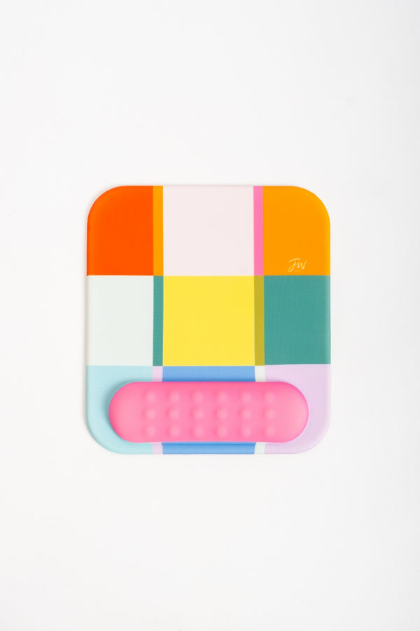 Mouse Pad COLOR BLOCK, con descanso de muñeca en gel