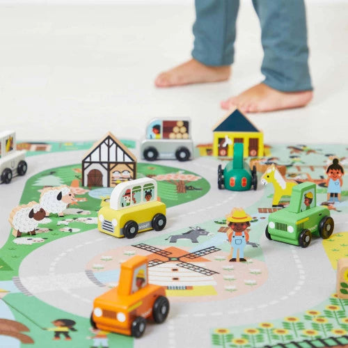 Alfombra con circuito Campiña - Cross Roads | Janod 5930