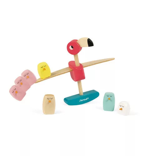 Juego de Equilibrio Flamenco Rosa Zigolos (madera) +3años | Janod 8230