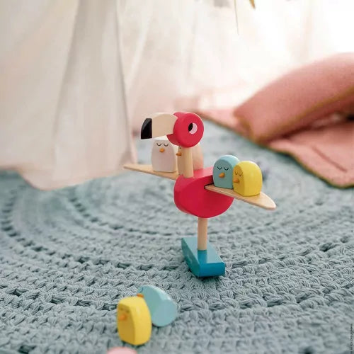 Juego de Equilibrio Flamenco Rosa Zigolos (madera) +3años | Janod 8230