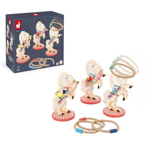 Juego de lanzamiento de anillos de caballos Applepop | Janod 3366