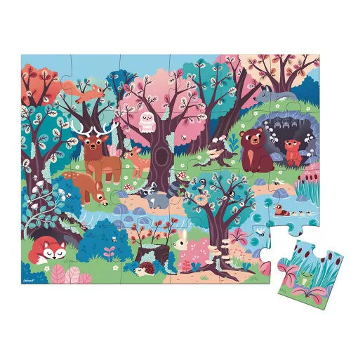 Puzzle Bosque mágico con lampara +3años | Janod 2653
