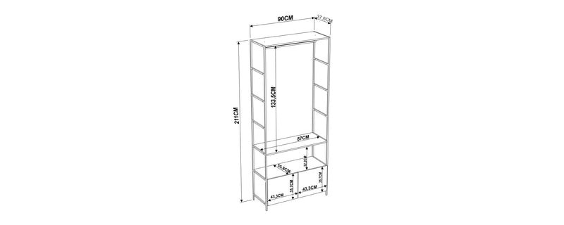 Clothes rack Steel Quadra 27812