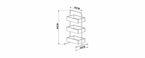 Organizador con 3 gavetas Linea tube 27865