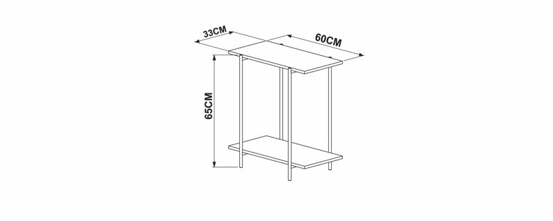 Mesa lateral de arrime Linea TUBE 27869